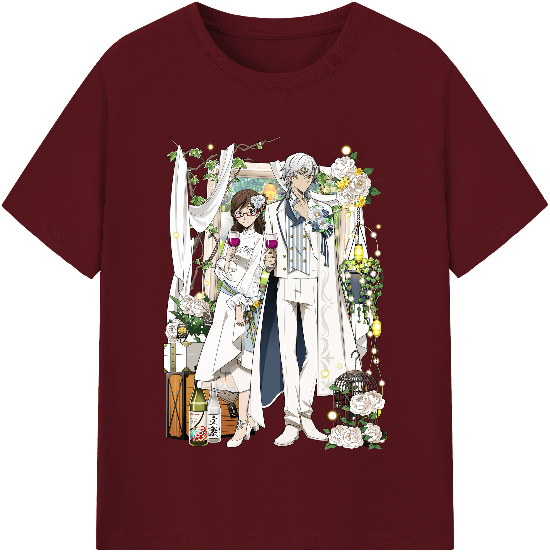 （画像用） 文豪ストレイドッグス Bungo Stray Dogs 綿100％半袖Tシャツ（フロントプリント）